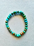 Pulsera de Turquesa Extra de calidad superior con cuentas naturales de 0,6 cm