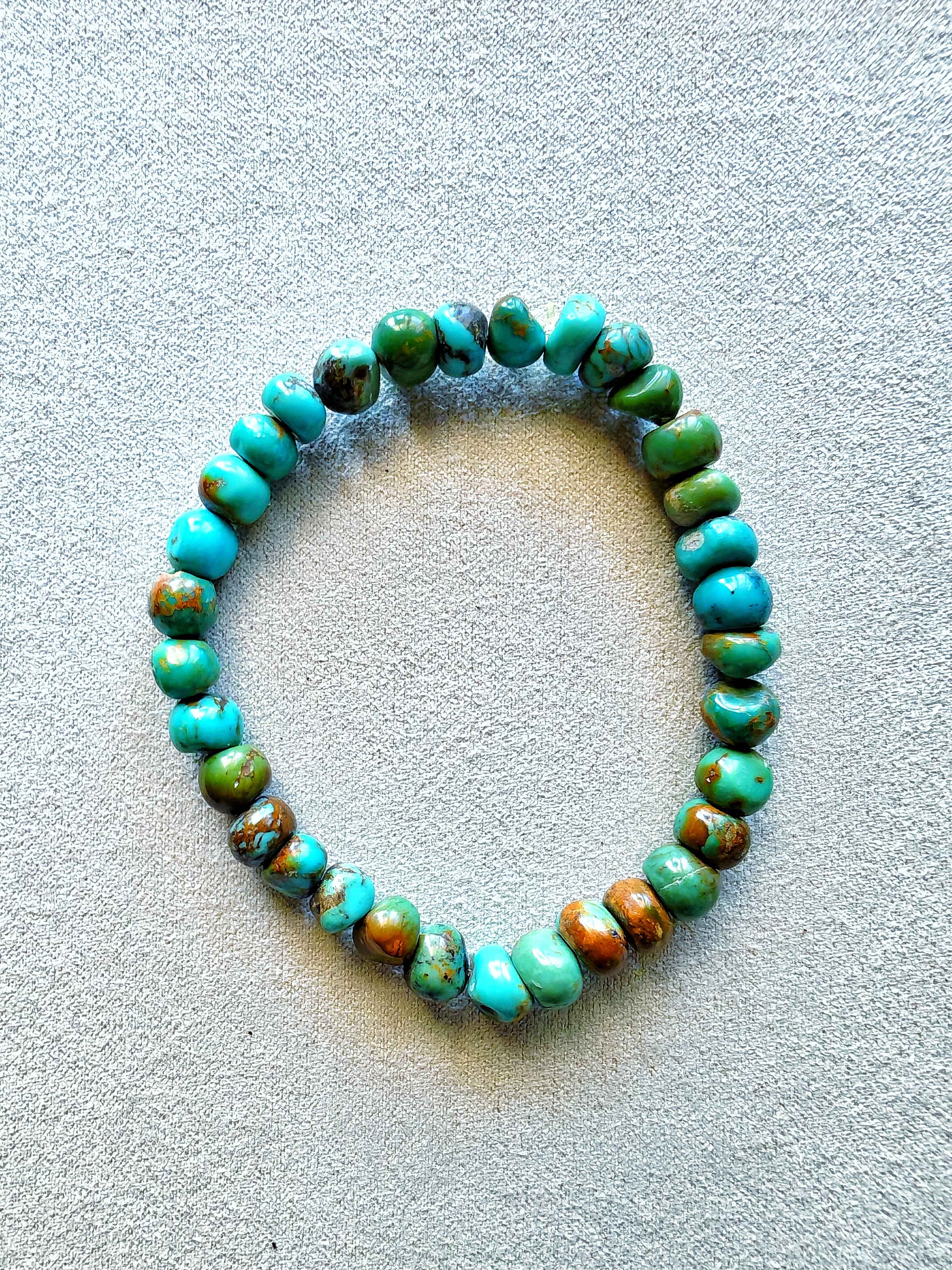 Pulsera de Turquesa Extra de calidad superior con cuentas naturales de 0,6 cm